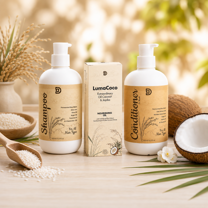 Hair Care Set - Shampoo, Conditioner & LumaCoco Nourishing Hair Oil
