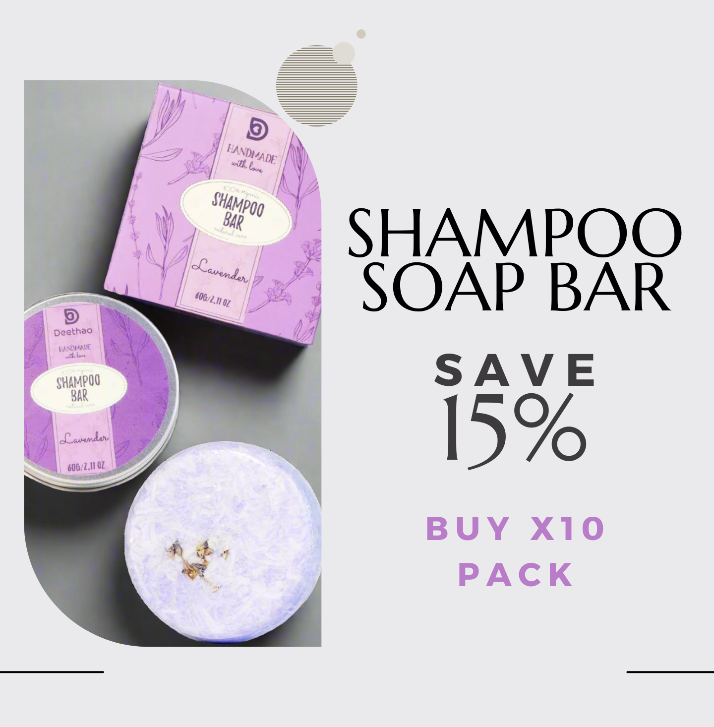 Hair Care - Shampoo Soap Bar - x10 Pack